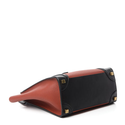 Celine Drummed Calfskin Bi-Color Micro Luggage 4 of 10