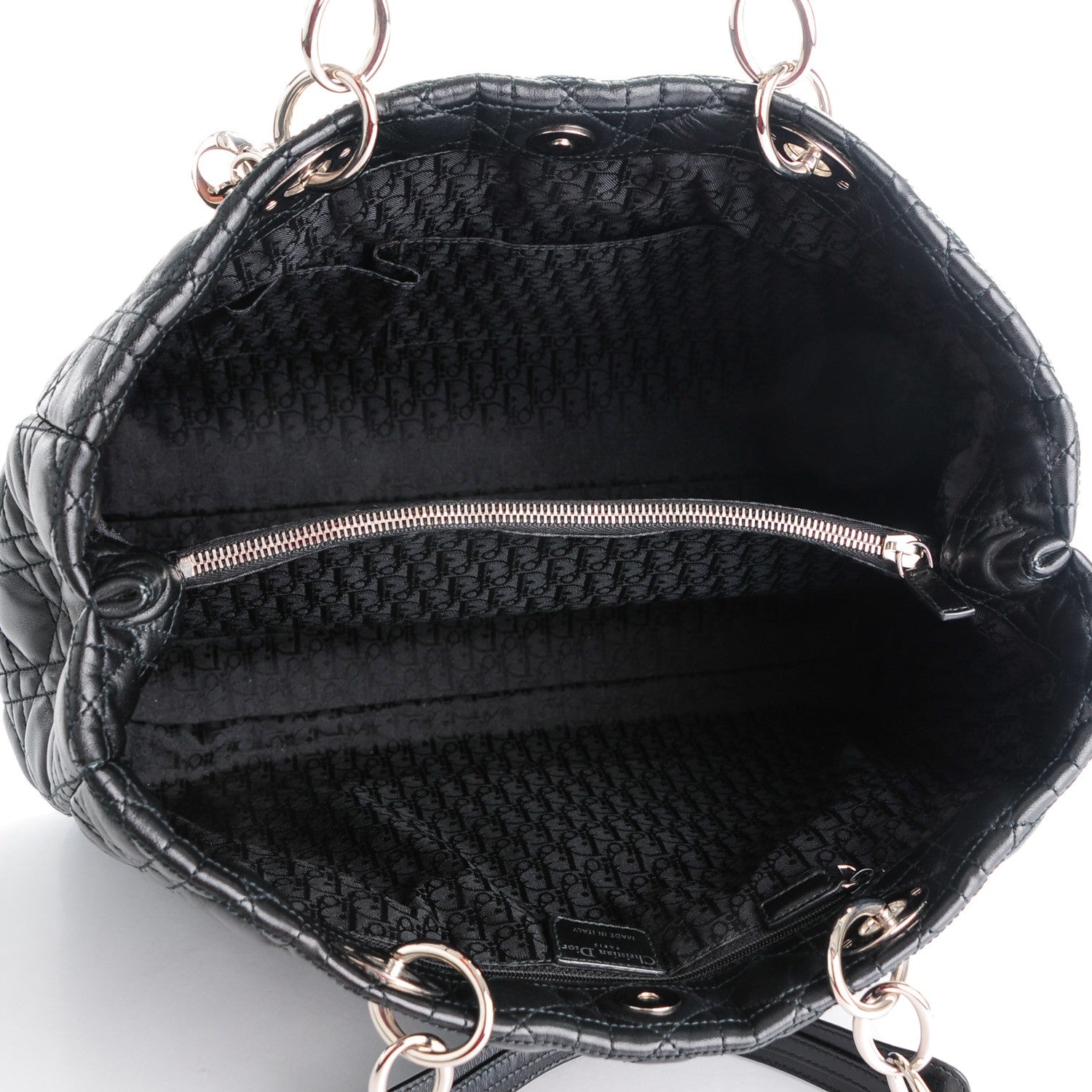 Christian Dior Lambskin Cannage Large Dior Soft Shopping Tote Black 5 of 6