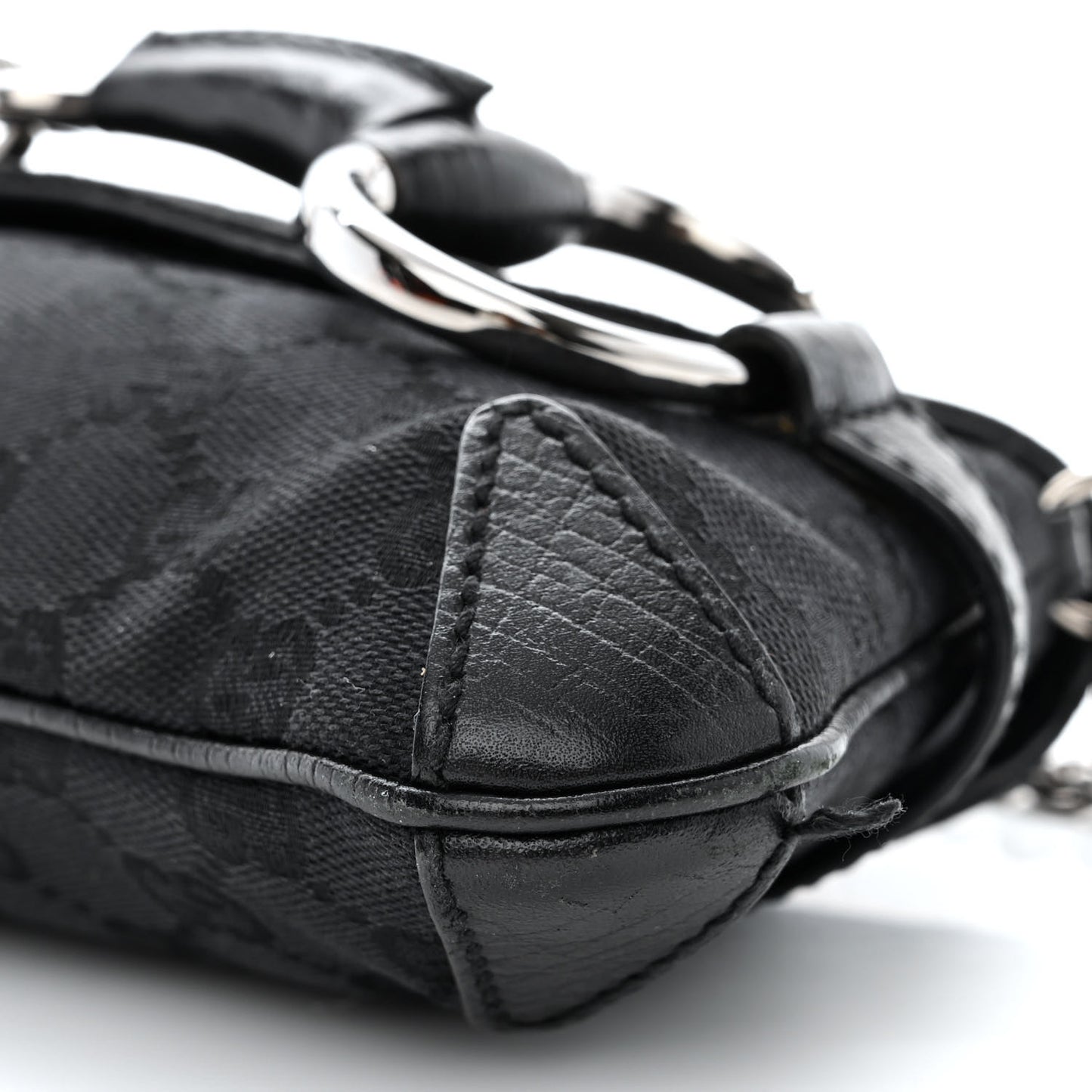 Monogram Horsebit Chain Clutch Black