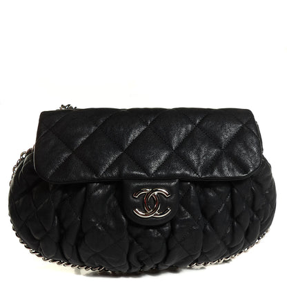Chanel Washed Lambskin Quilted Medium Chain Around Messenger Black 1 of 7