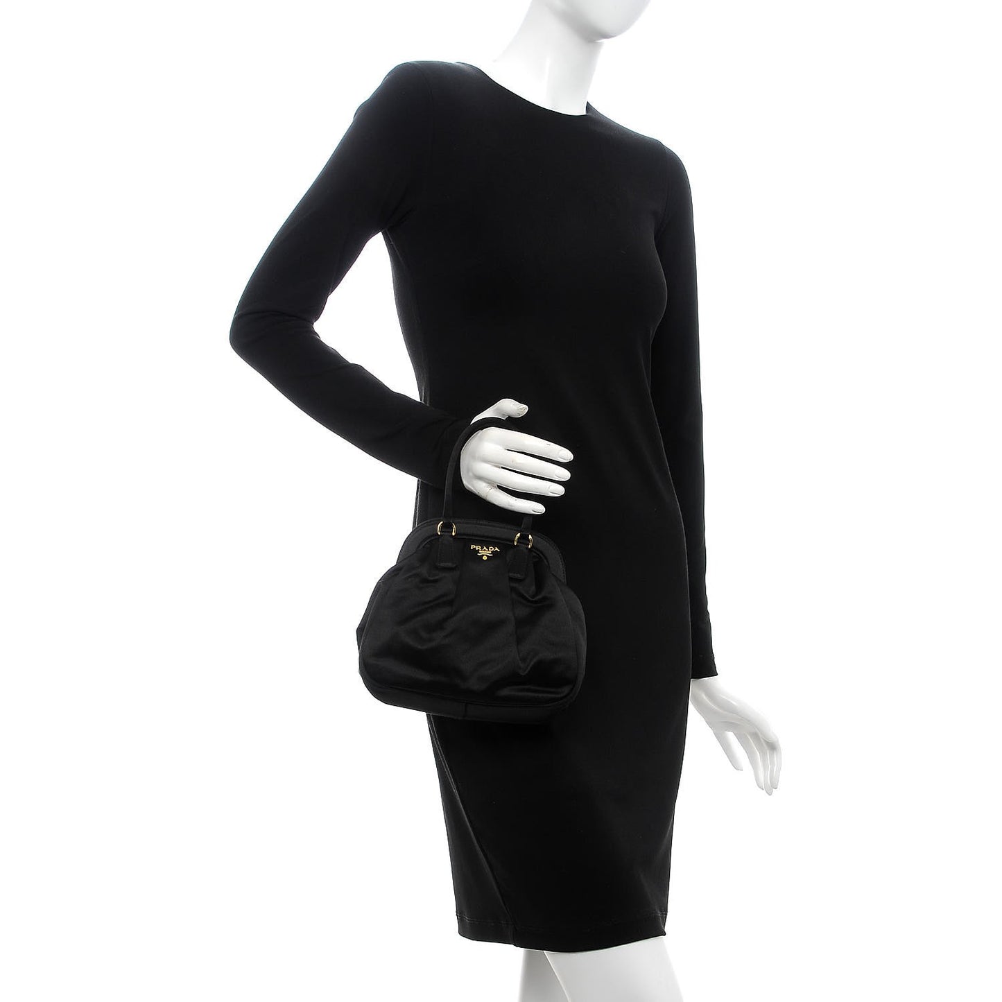 Satin Evening Bag Black
