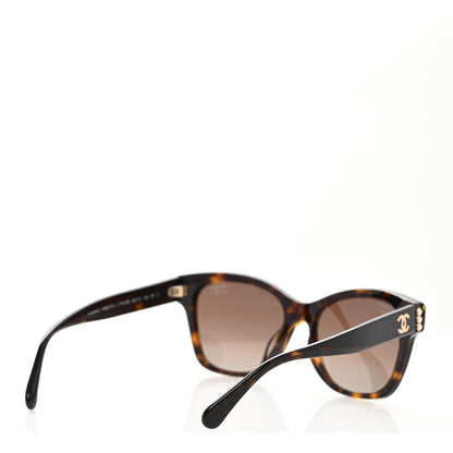 Chanel Acetate Polarized Pearl CC Square Sunglasses 5482-H-A Dark Havana 4 of 8