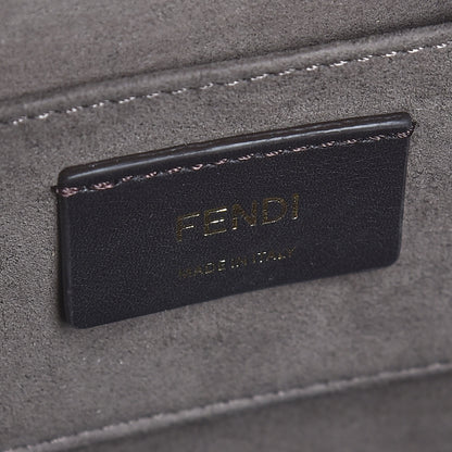 Fendi Vitello Century Velvet F is Fendi FF Multicolor Bi-Color Camera Case Fango Black Multicolor 6 of 8