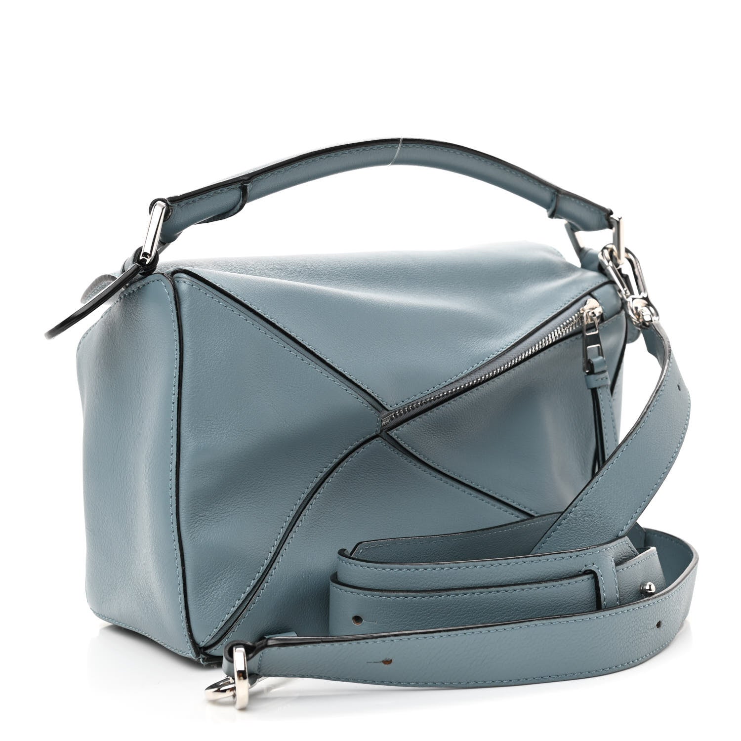 Loewe Calfskin Small Puzzle Bag Stone Blue 3 of 8