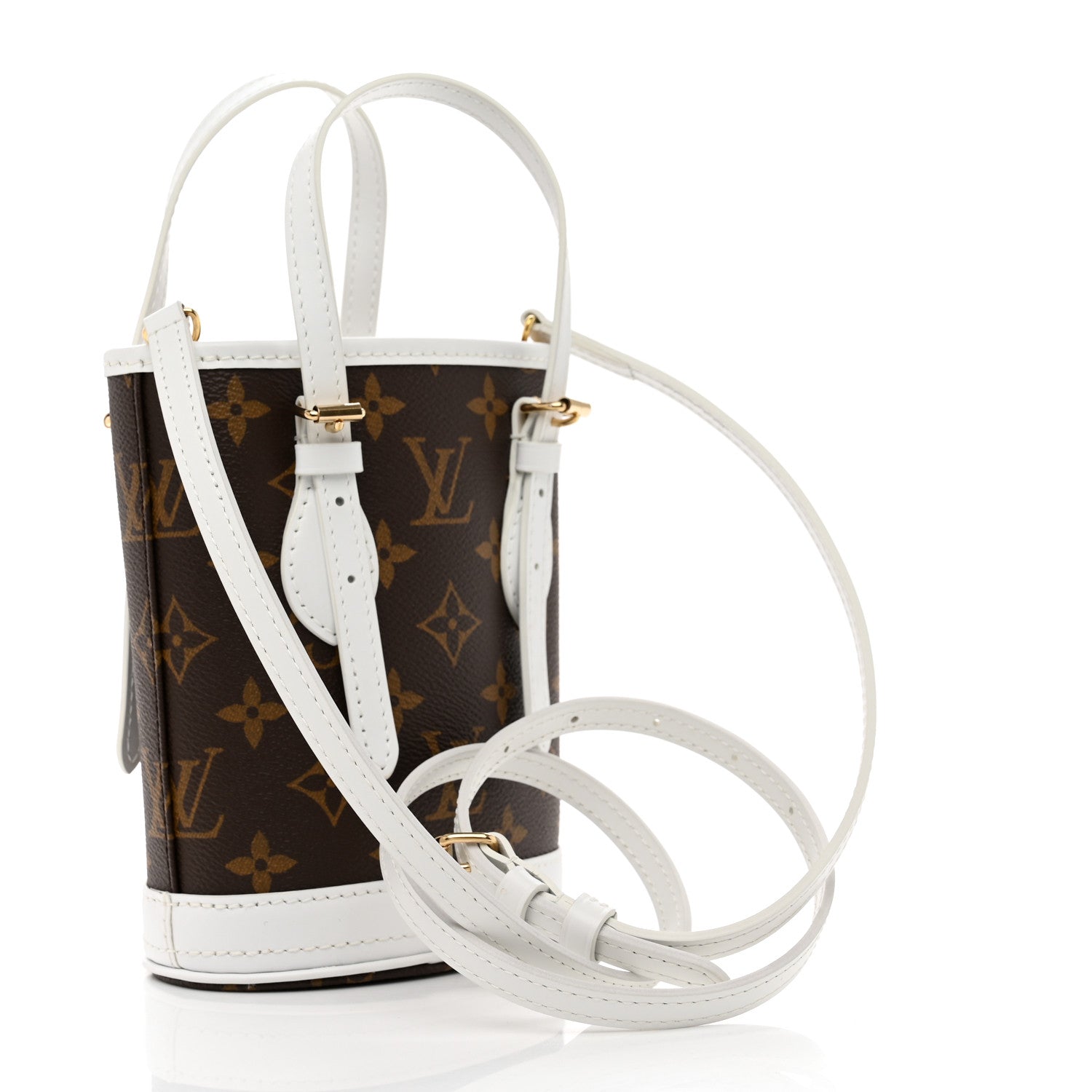 Louis Vuitton Monogram LV Match Nano Bucket Bag White 4 of 10
