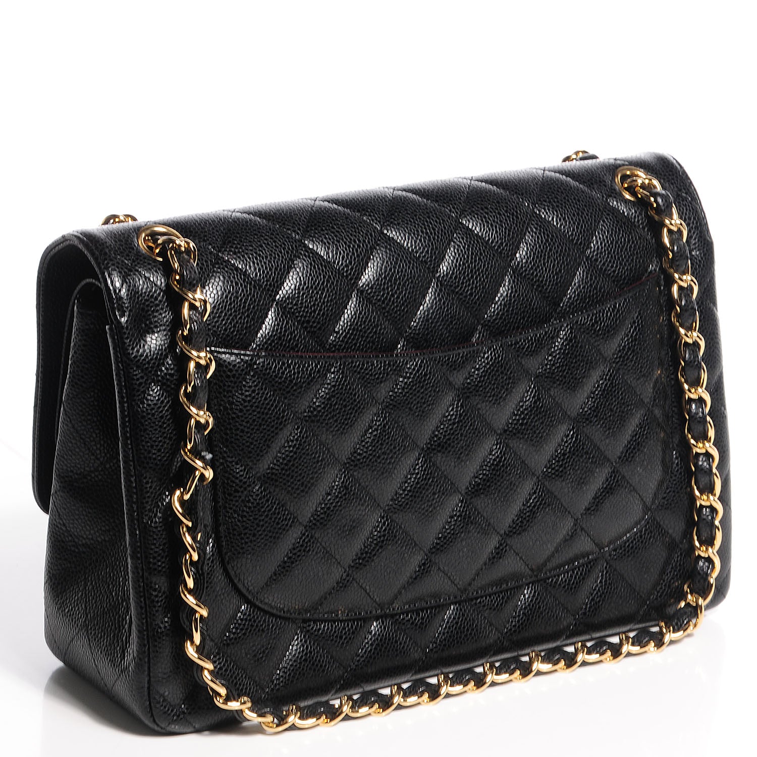 Chanel Caviar Quilted Jumbo Double Flap Black 3 of 9