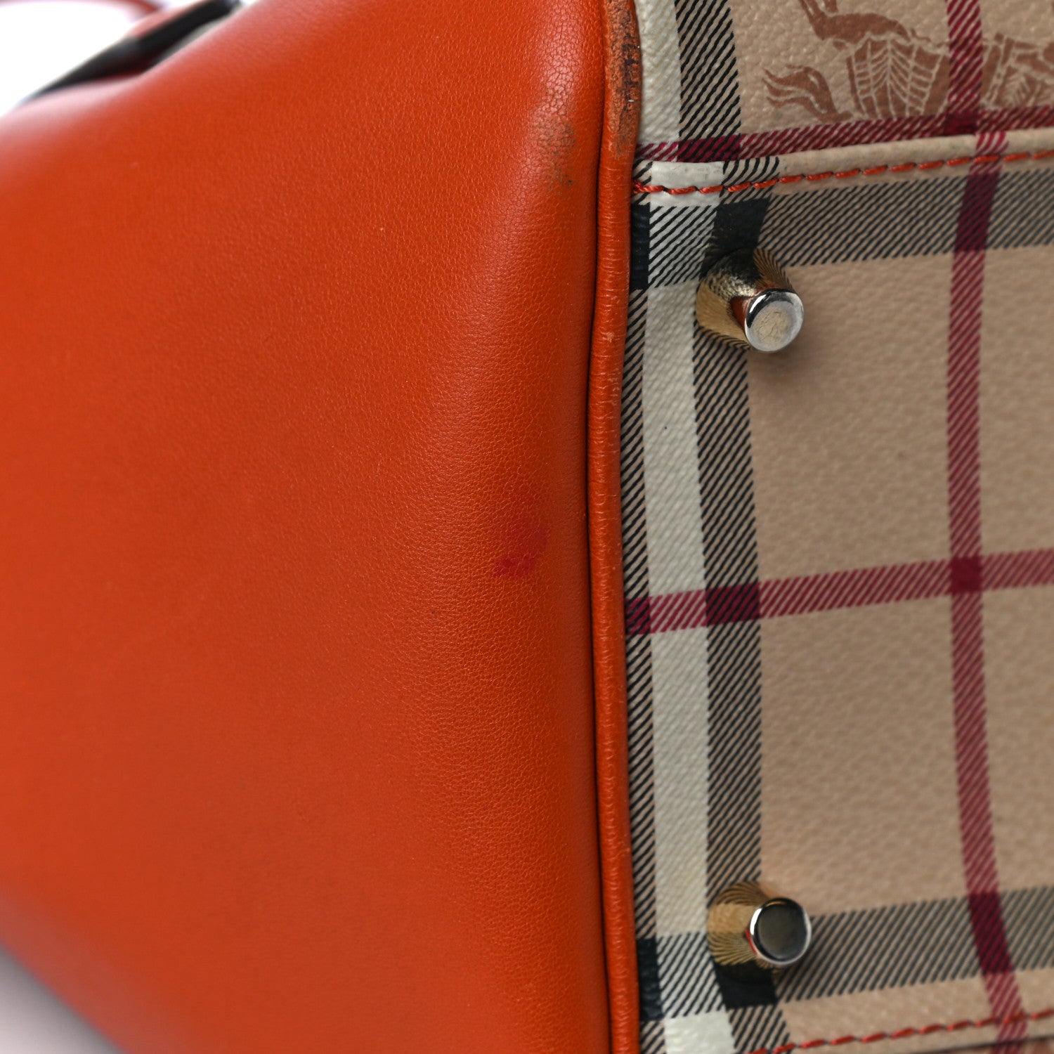 Burberry Haymarket Check Small Canterbury Tote Orange 11 of 20
