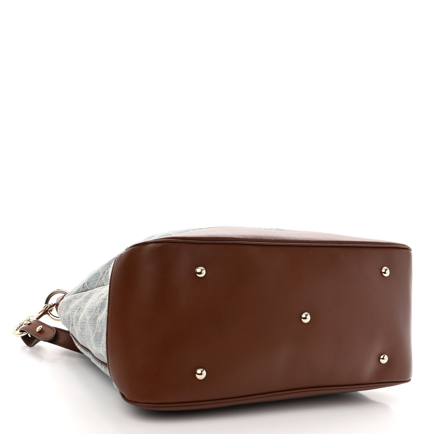 Gucci Denim Monogram Medium Valentine Top Handle Bag 4 of 11