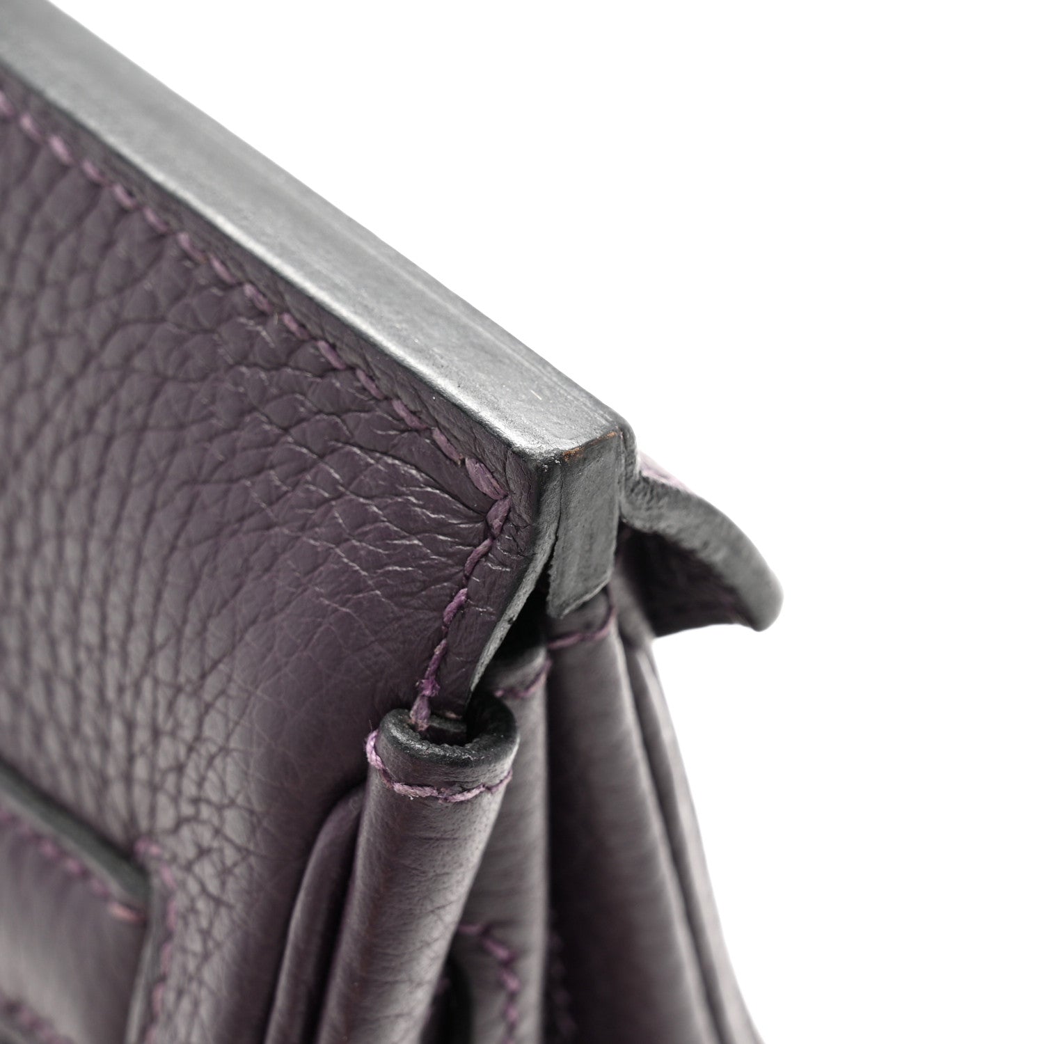 Hermes Taurillon Clemence Birkin 30 Raisin 11 of 13