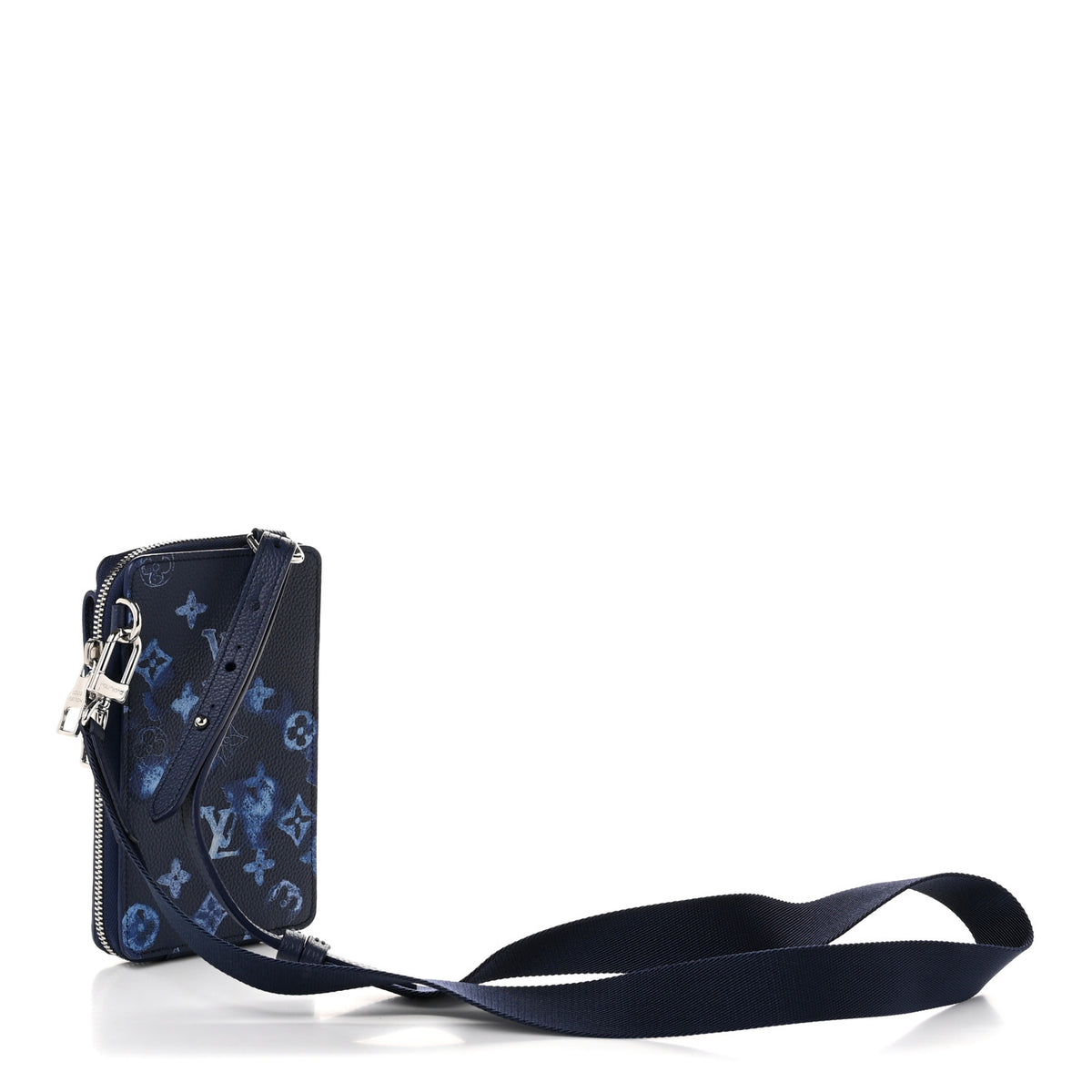 Louis Vuitton Monogram Ink Watercolor Phone Pouch Blue 3 of 10