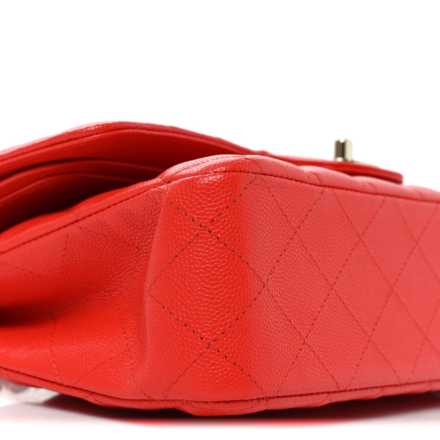 Chanel Caviar Quilted Medium Double Flap Red 9 of 10