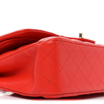 Chanel Caviar Quilted Medium Double Flap Red 9 of 10