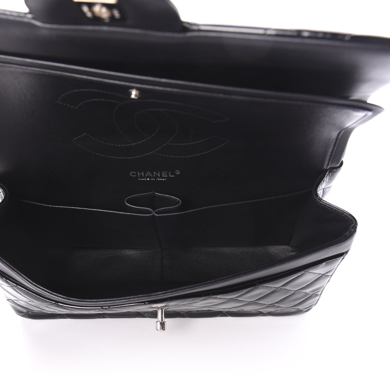 Chanel Patent Quilted Jumbo Double Flap Black 5 of 9