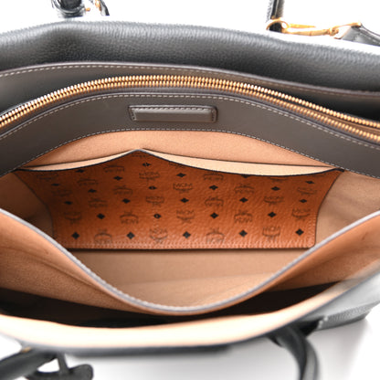 MCM Grained Calfskin Medium Milla Tote Phantom Grey 13 of 16