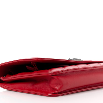 Chanel Lambskin Quilted Boy Wallet On Chain WOC Red 10 of 12