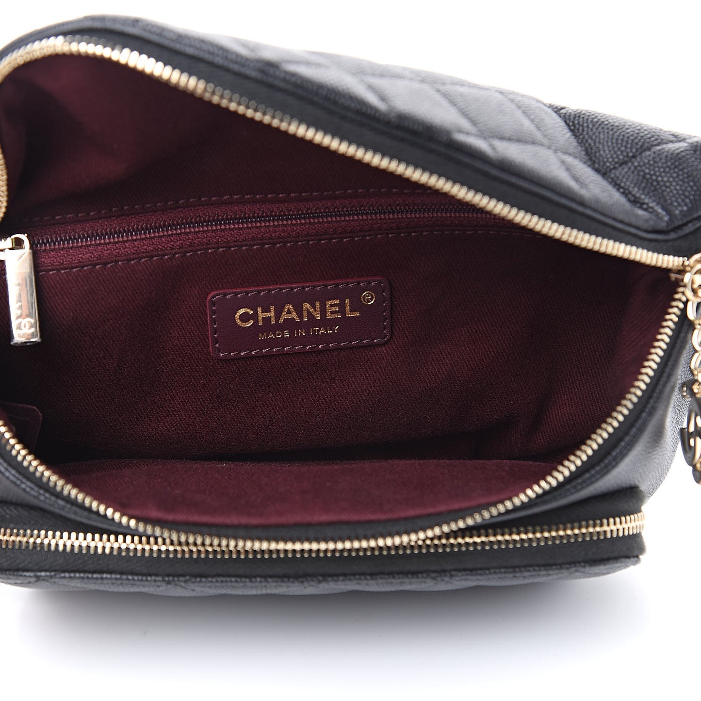 Caviar Quilted Business Affinity Waist Belt Bag Black
