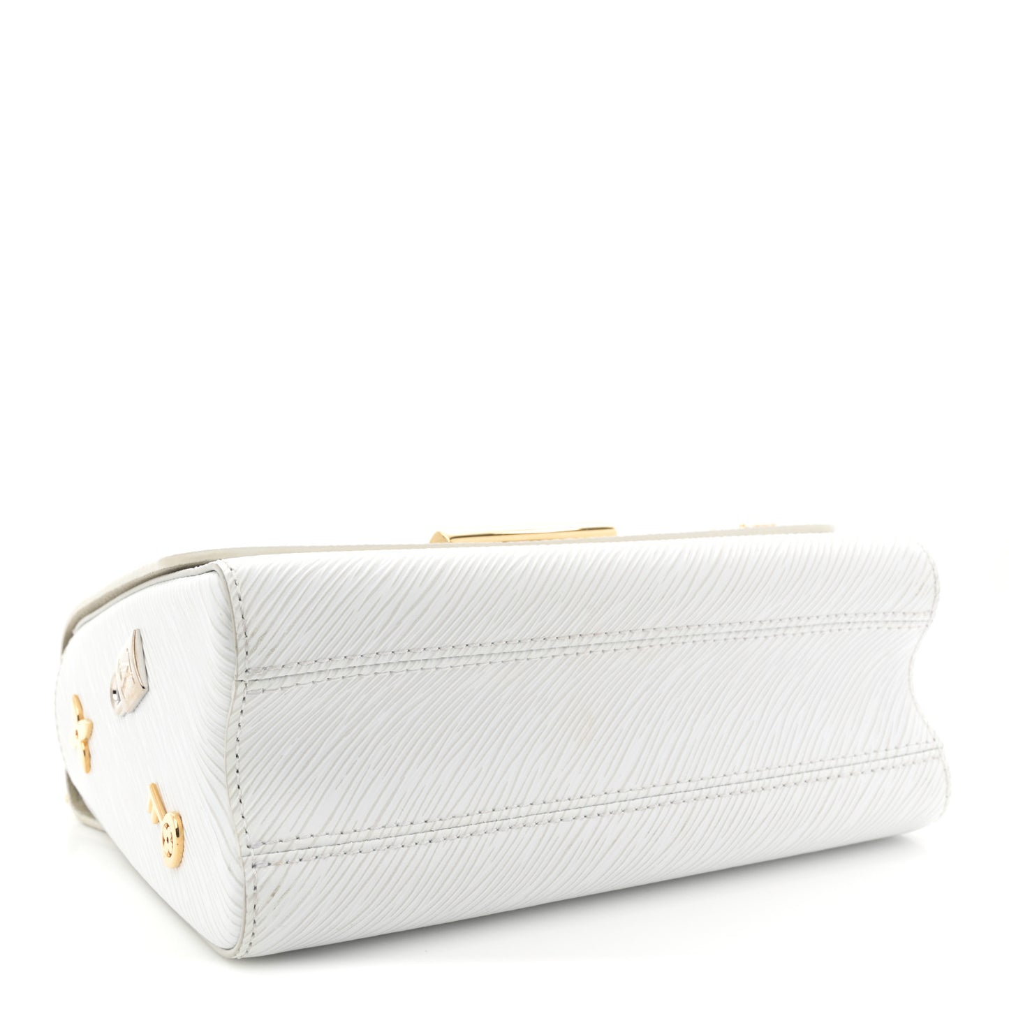 Epi Love Lock Twist Shoulder Bag MM White
