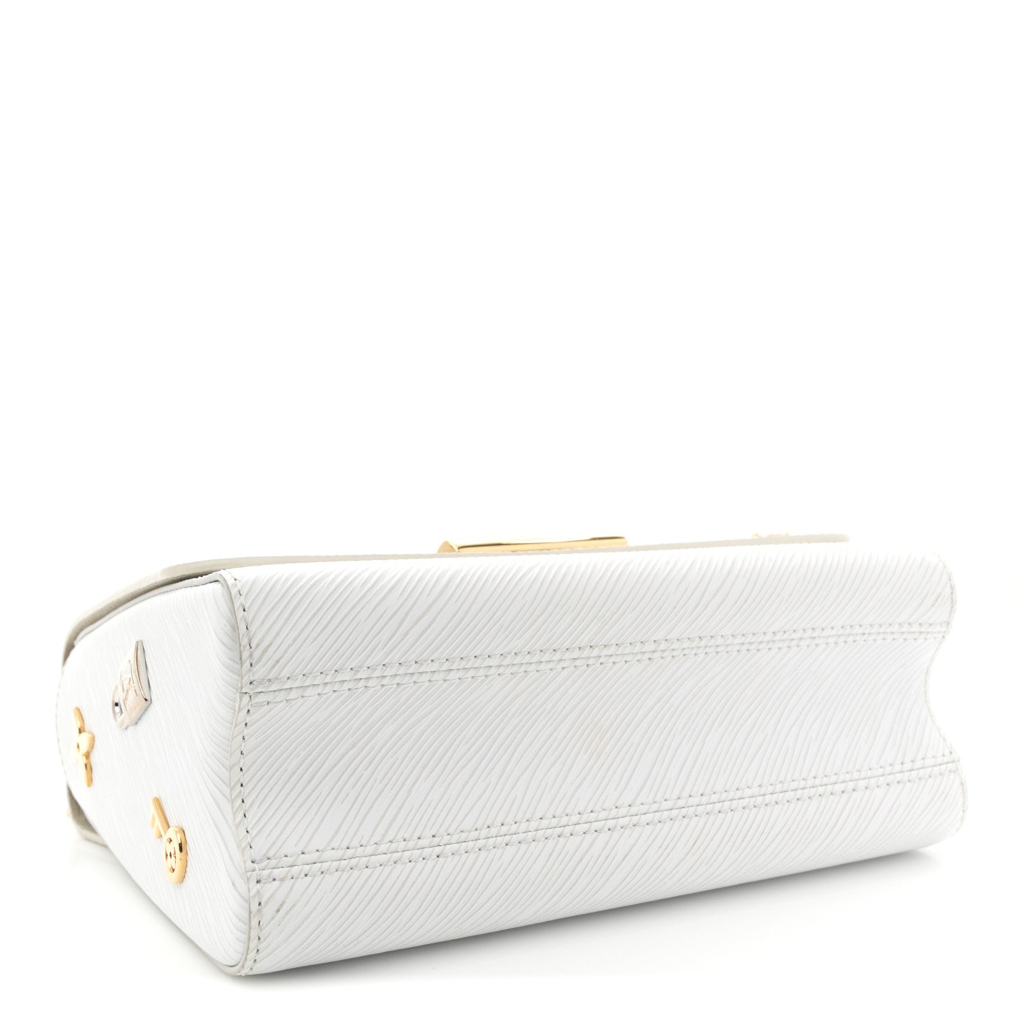 Louis Vuitton Epi Love Lock Twist Shoulder Bag MM White 5 of 11