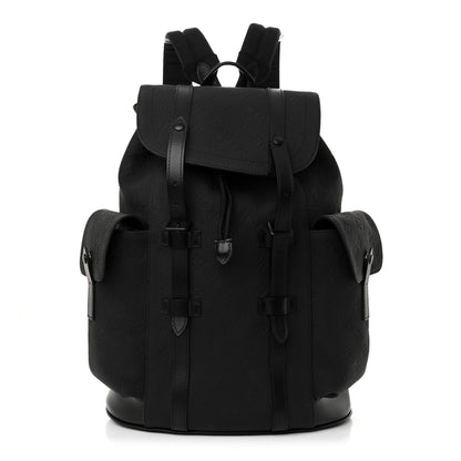 Louis Vuitton Taurillon Monogram Christopher MM Backpack Black 1 of 11