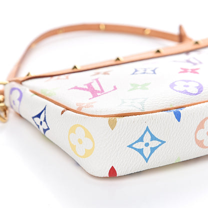 Louis Vuitton Monogram Multicolor Pochette Accessories White 8 of 10