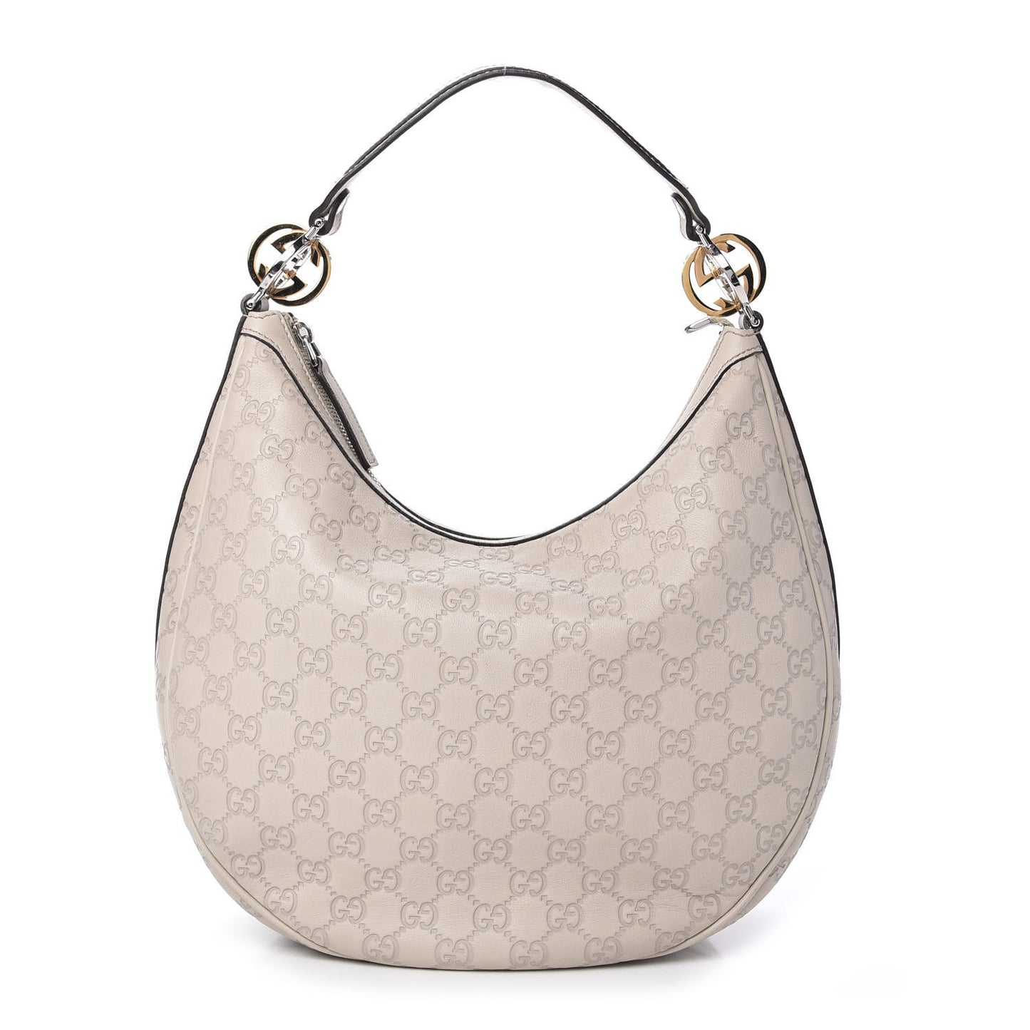 Guccissima Medium GG Twins Hobo Off White