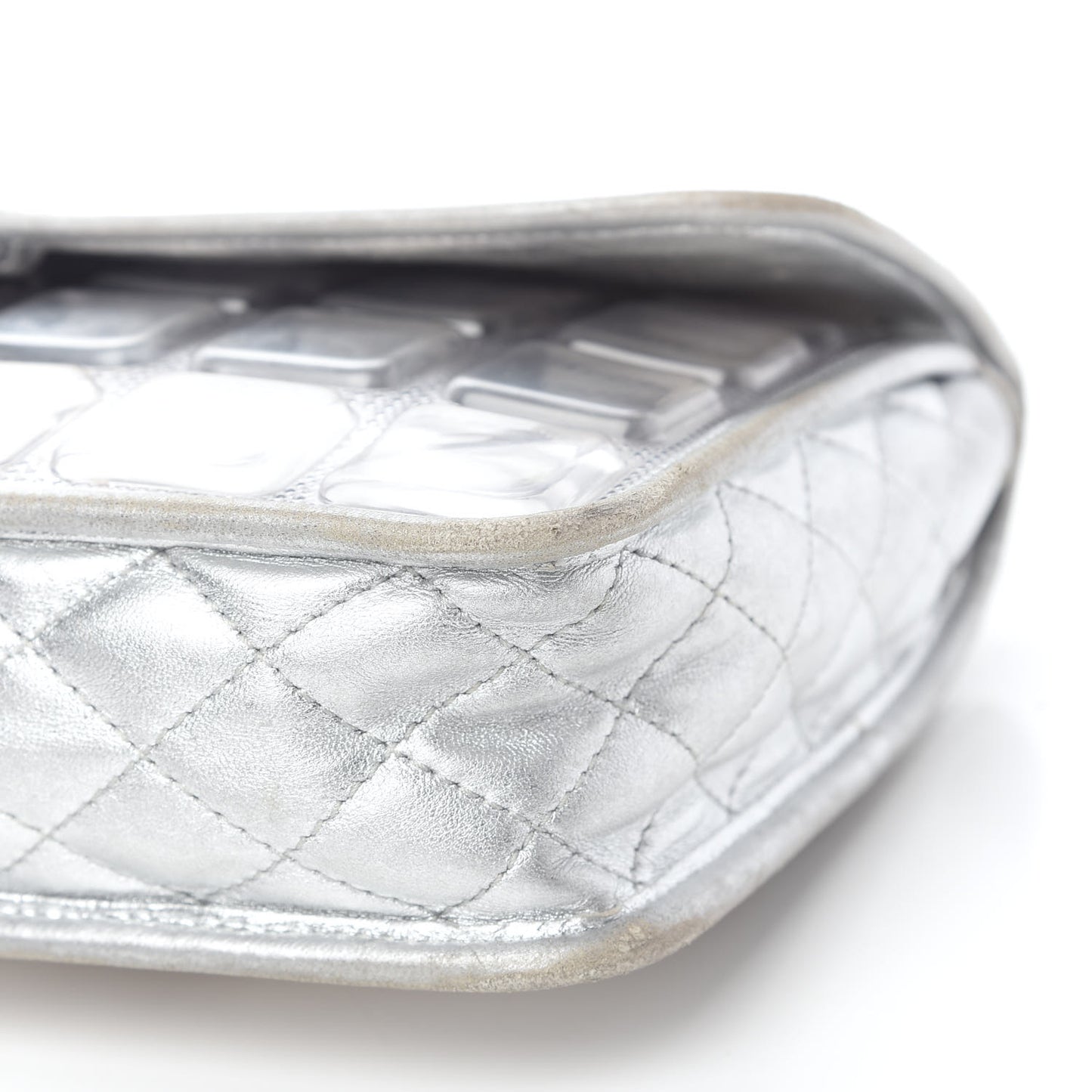 Vinyl Large Ice Cube Flap Silver