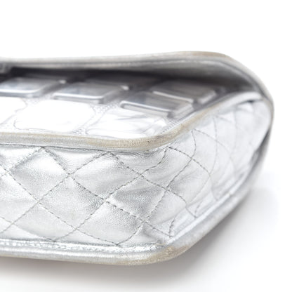 Chanel Vinyl Large Ice Cube Flap Silver 11 of 14