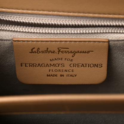 Salvatore Ferragamo Brushed Off Calfskin Iconic Top Handle Bag Camel 6 of 11