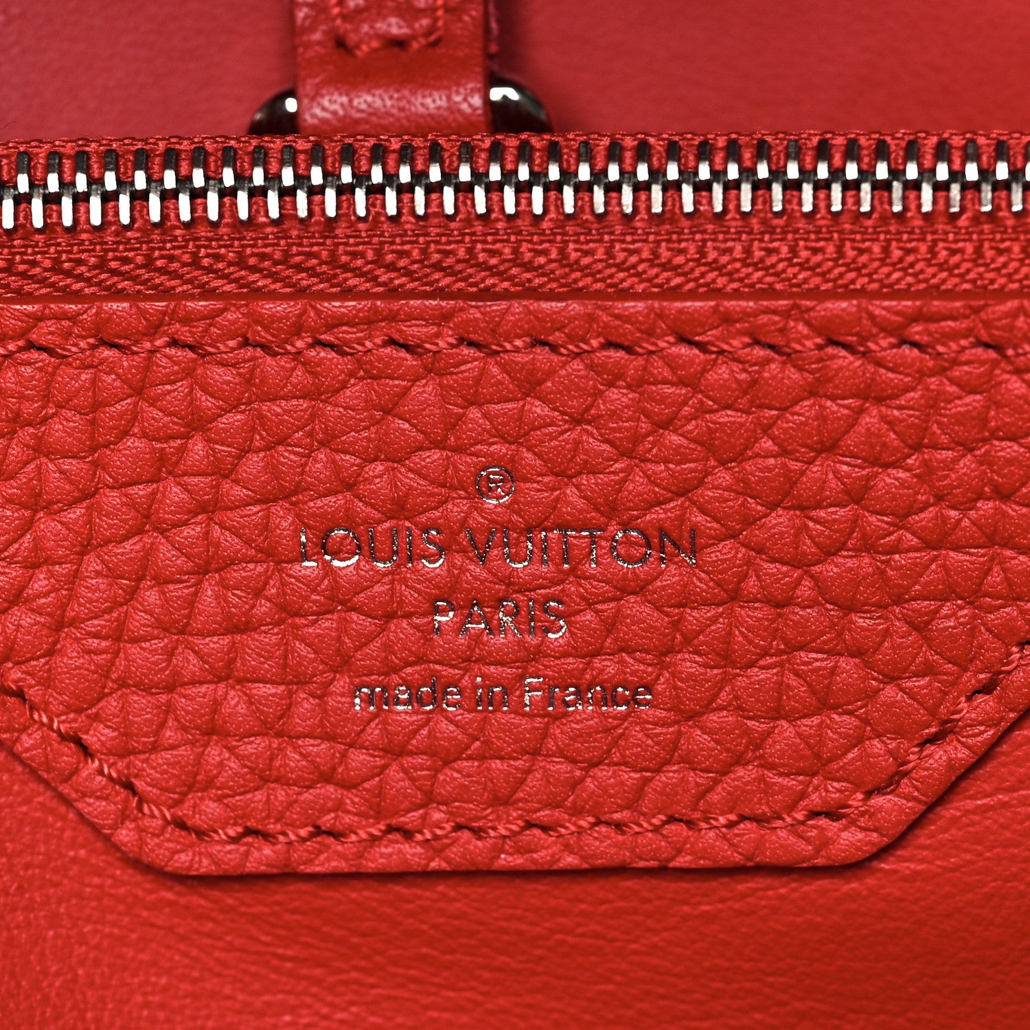 Louis Vuitton Taurillon Python Capucines MM Rubis 6 of 11