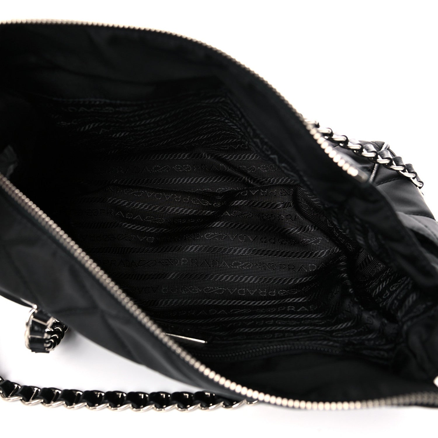 Prada Nylon Tessuto Impuntu Quilted Shoulder Bag Black 5 of 13