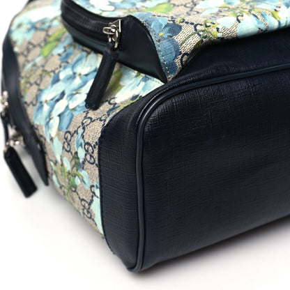 Gucci GG Supreme Monogram Blooms Medium Day Backpack Beige Blue Navy 9 of 10