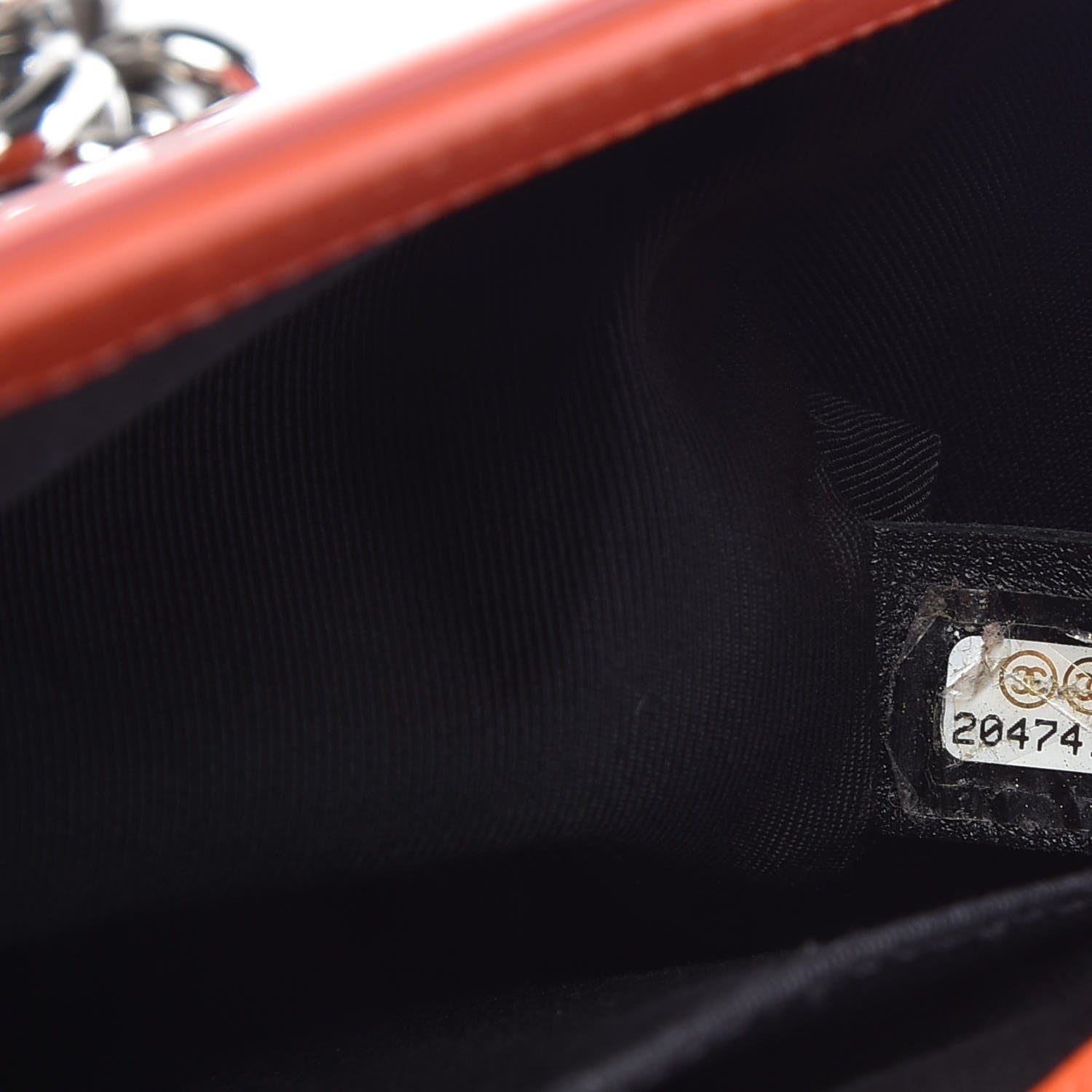 Chanel Patent Quilted Medium Plexiglass Boy Flap Orange 8 of 13