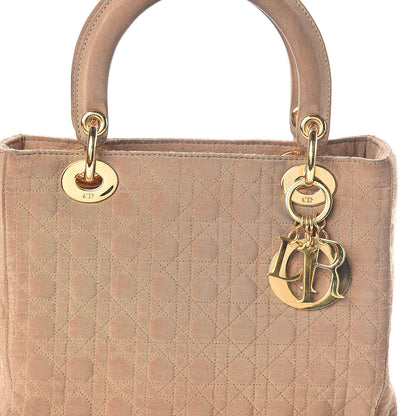 Christian Dior Nylon Cannage Medium Lady Dior Beige 7 of 13