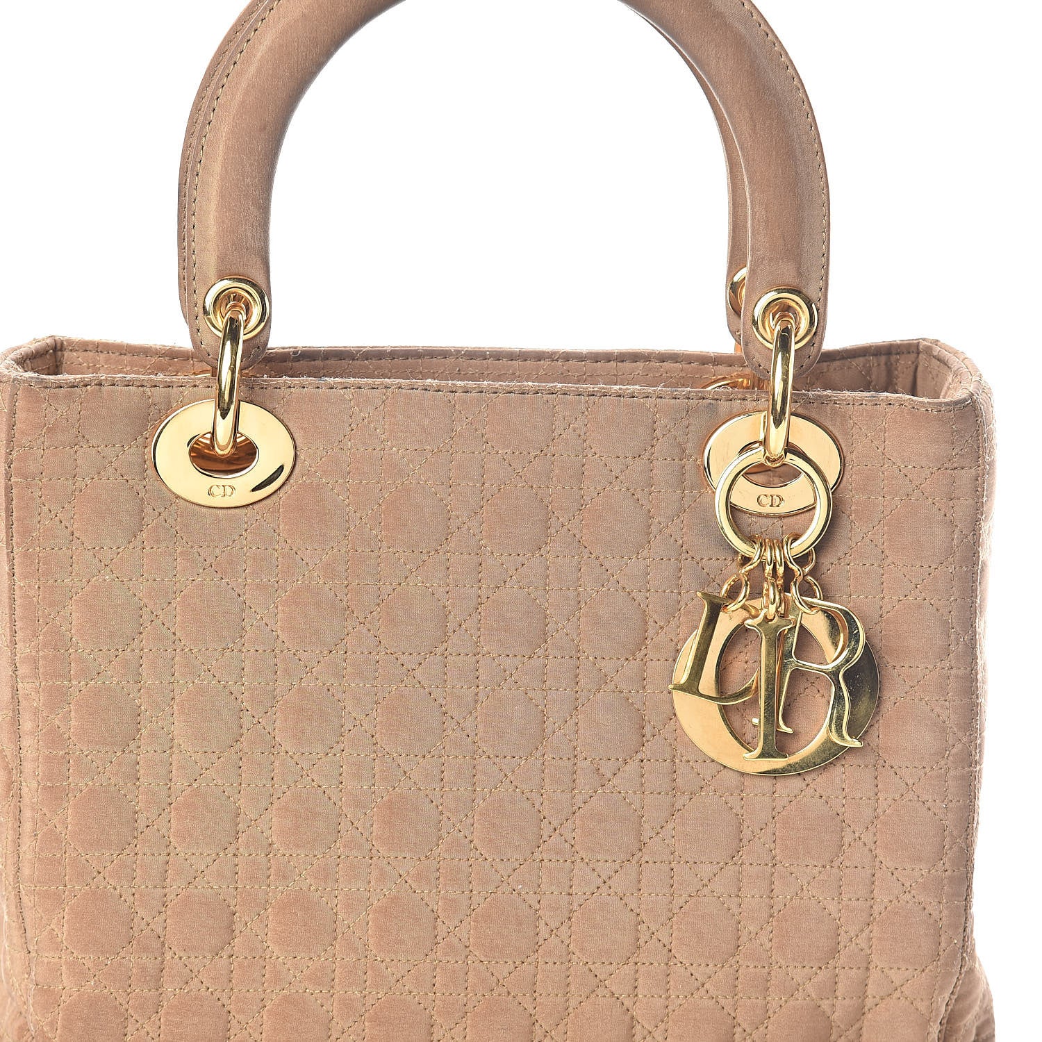 Christian Dior Nylon Cannage Medium Lady Dior Beige 7 of 13