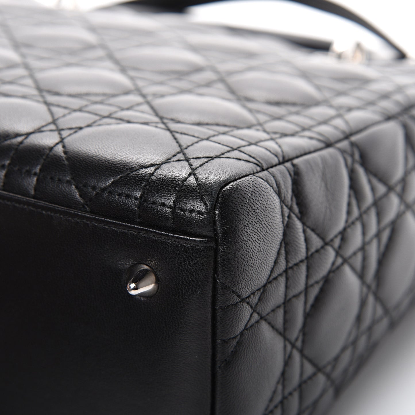Lambskin Cannage Medium Lady Dior Black