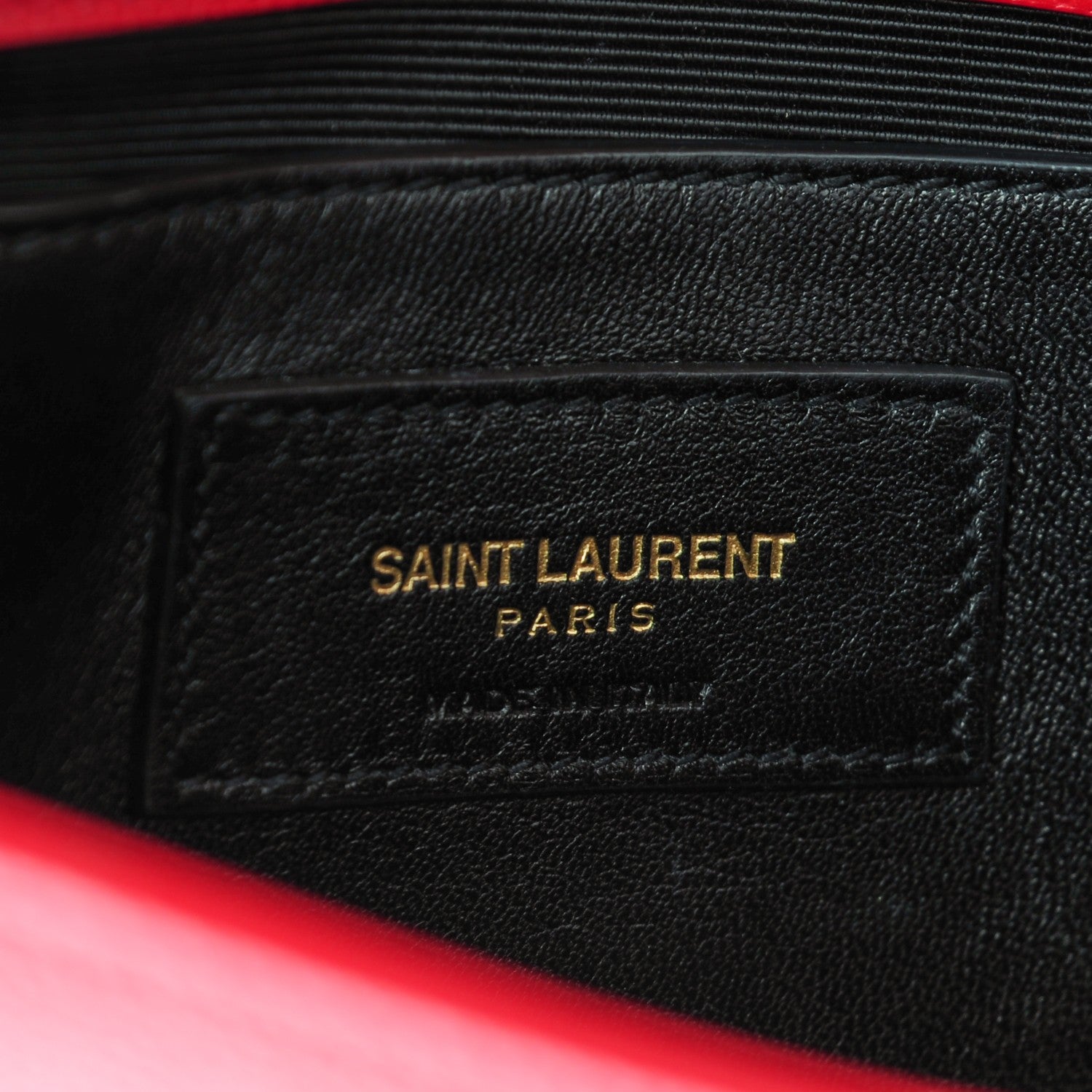 Saint Laurent Grain De Poudre Small Monogram Kate Satchel New Red 6 of 6