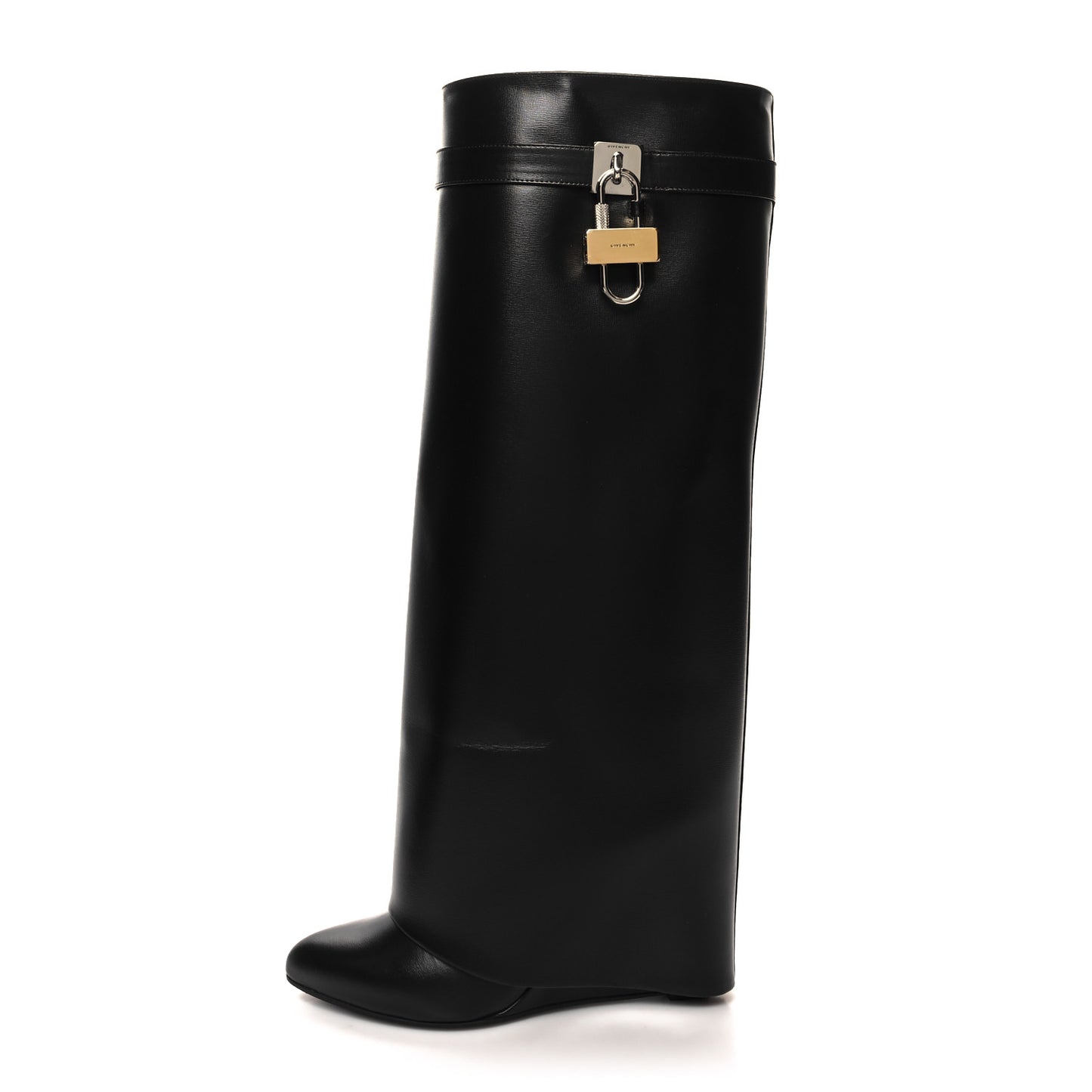 Calfskin Shark Lock Pant Boots 40 Black