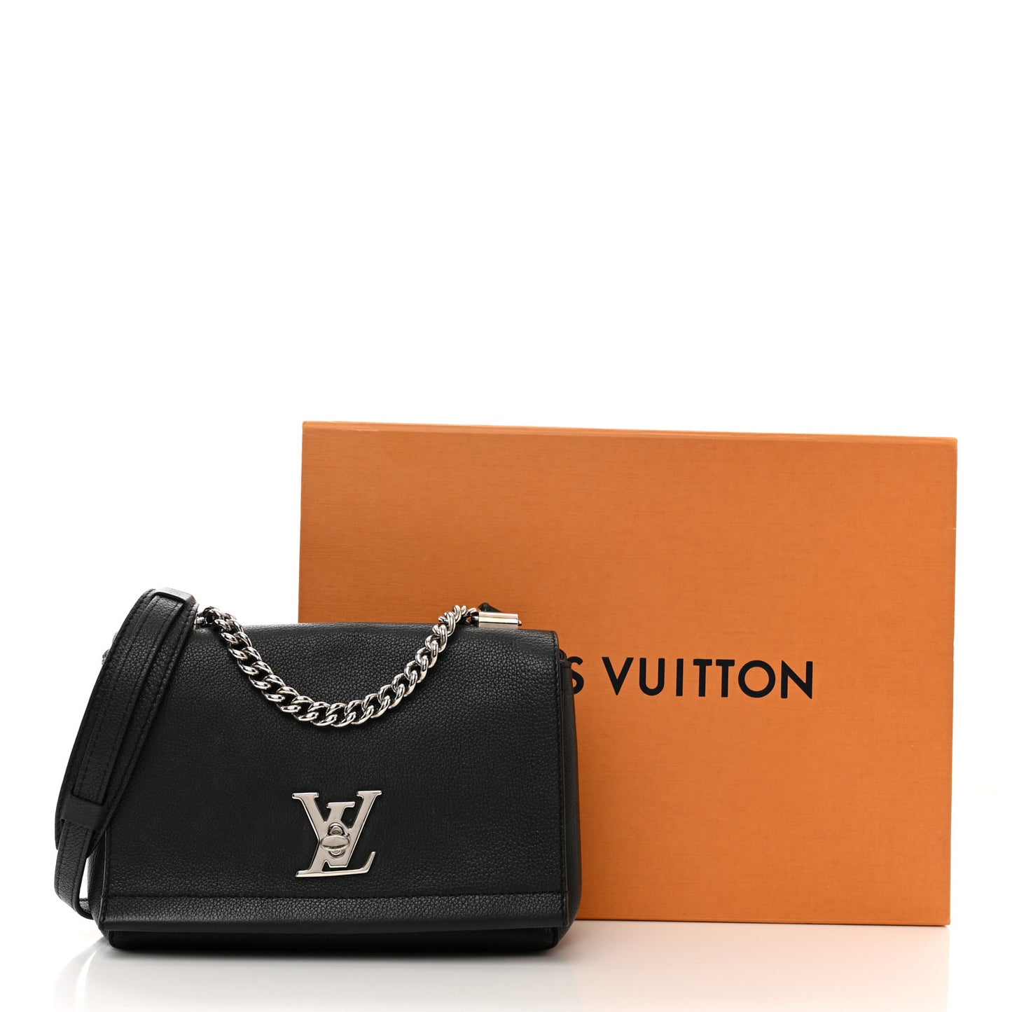 Calfskin Lockme II Chain Bag BB Black