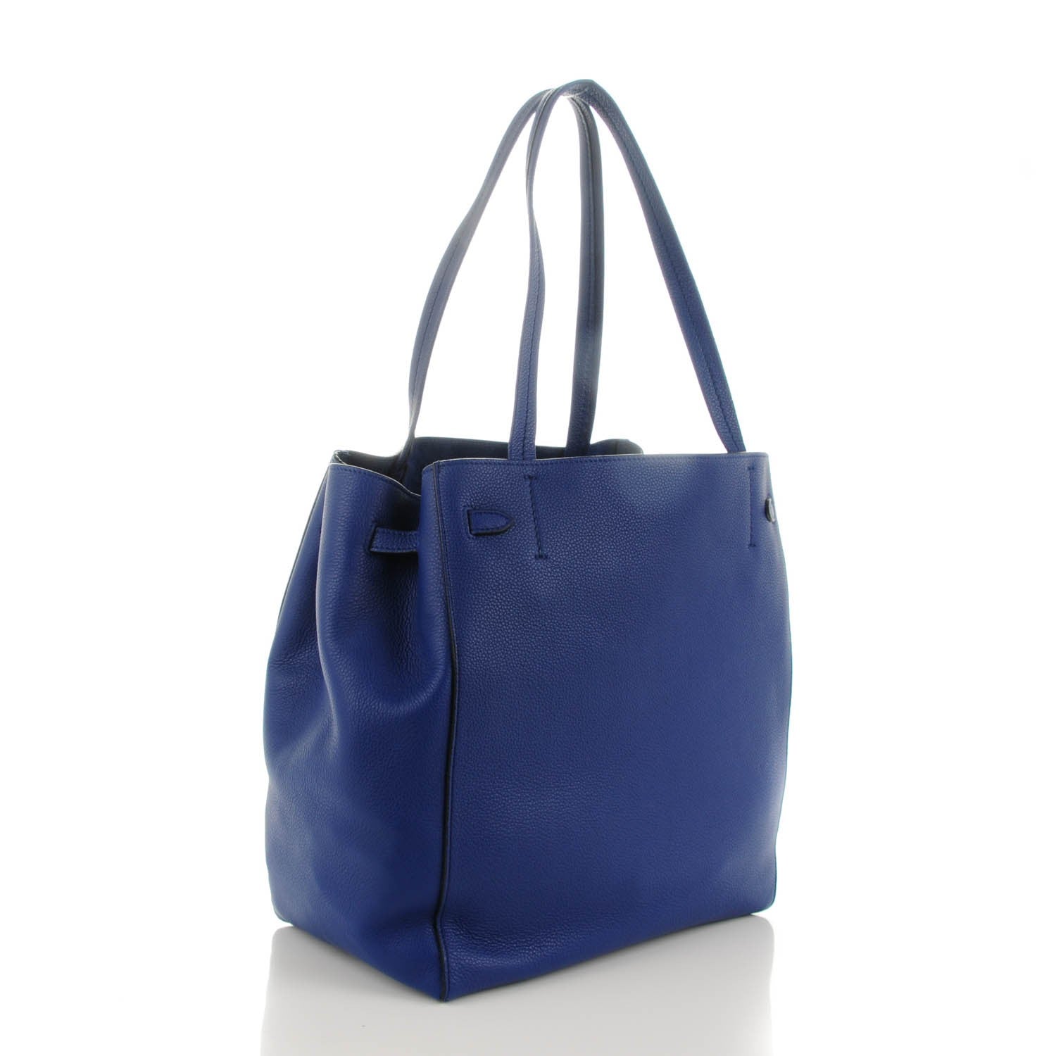 Celine Soft Grained Calfskin Small Belt Cabas Phantom Indigo 3 of 7