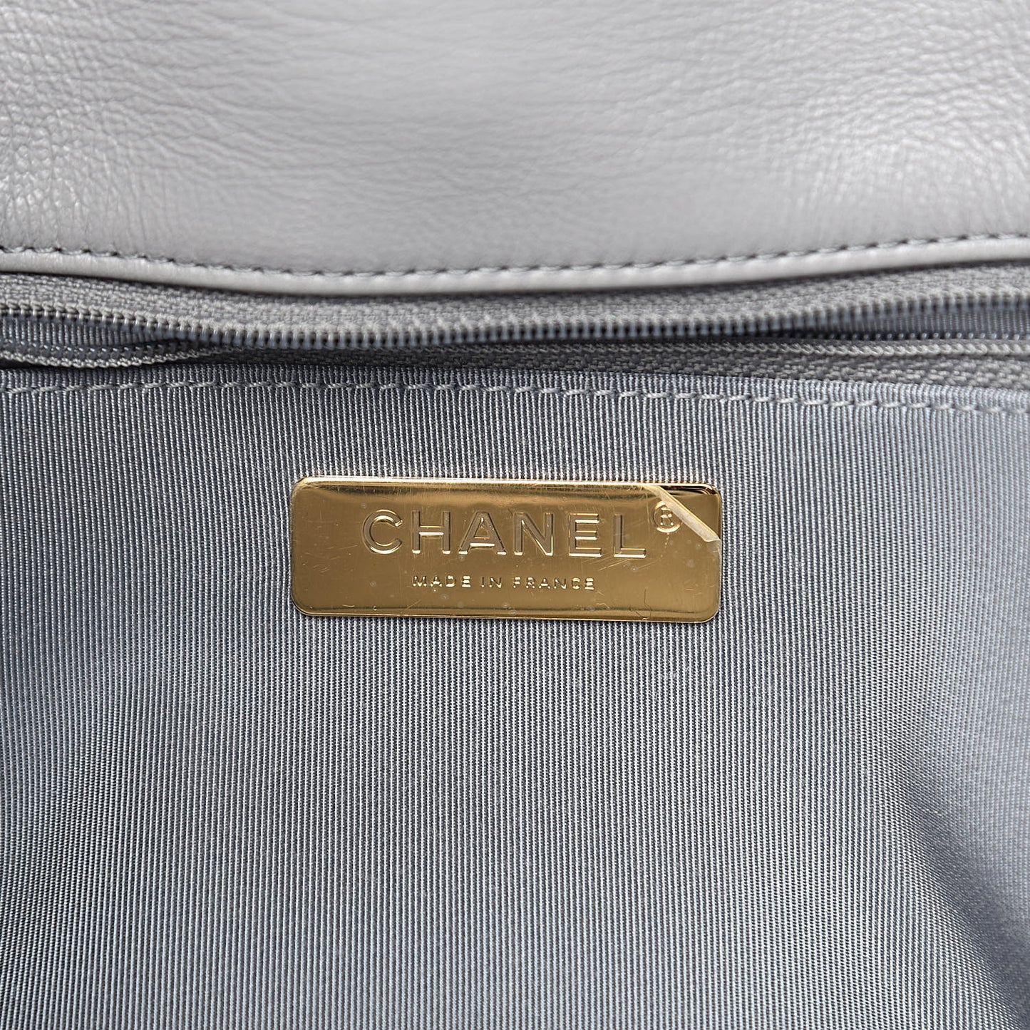 Goatskin Quilted Large 19 Flap Grey