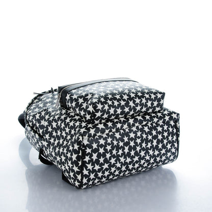 Saint Laurent Calfskin Star Print Hunting Backpack Black White 4 of 8