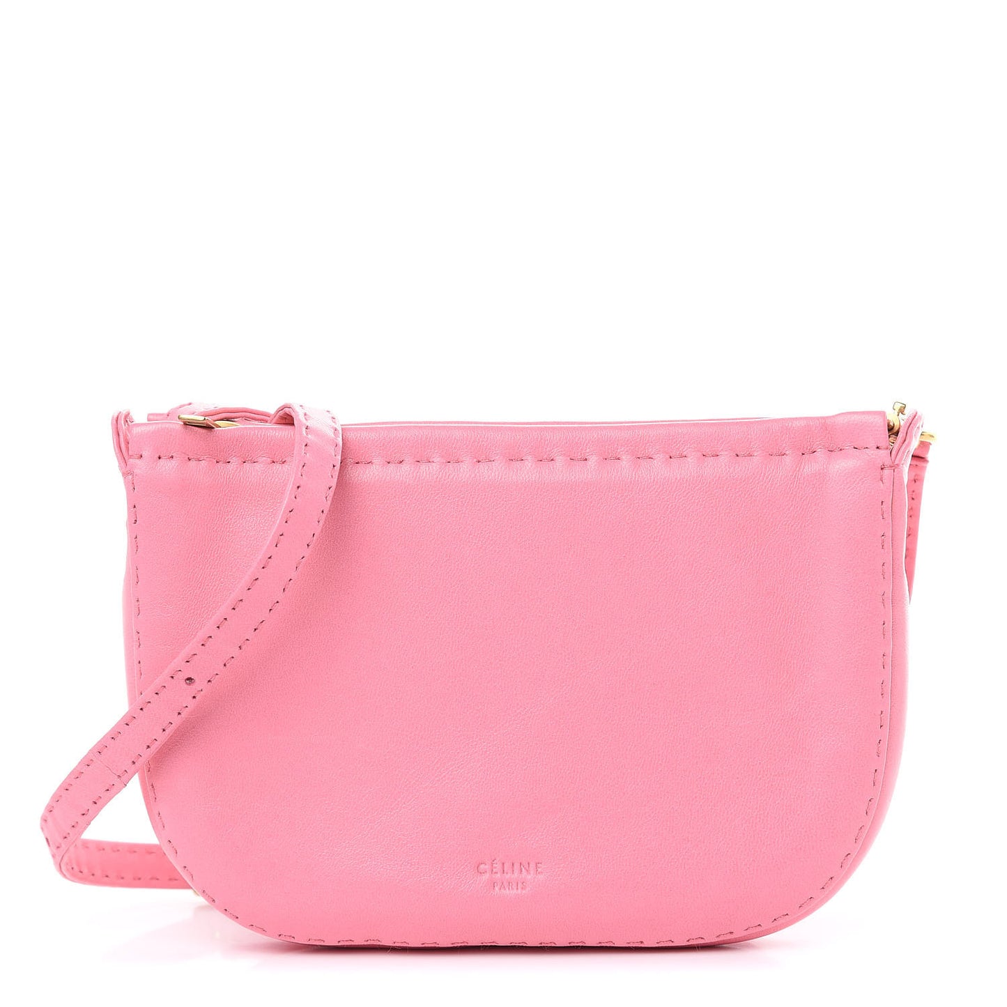 Soft Lambskin Mini Croissant Pouch Crossbody Bag Bubble