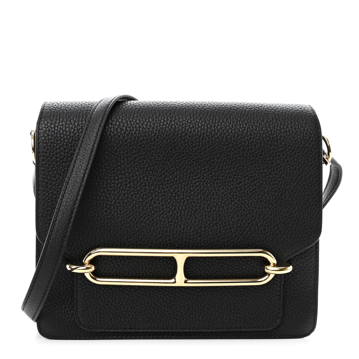 Hermes Taurillon Clemence Sac Roulis 23 Black 1 of 9