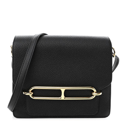 Hermes Taurillon Clemence Sac Roulis 23 Black 1 of 9