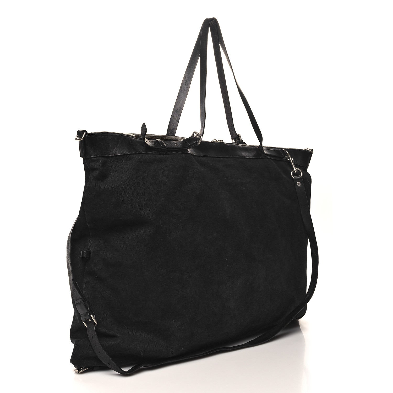 Saint Laurent Gabardine Convertible ID Bag Black 3 of 11