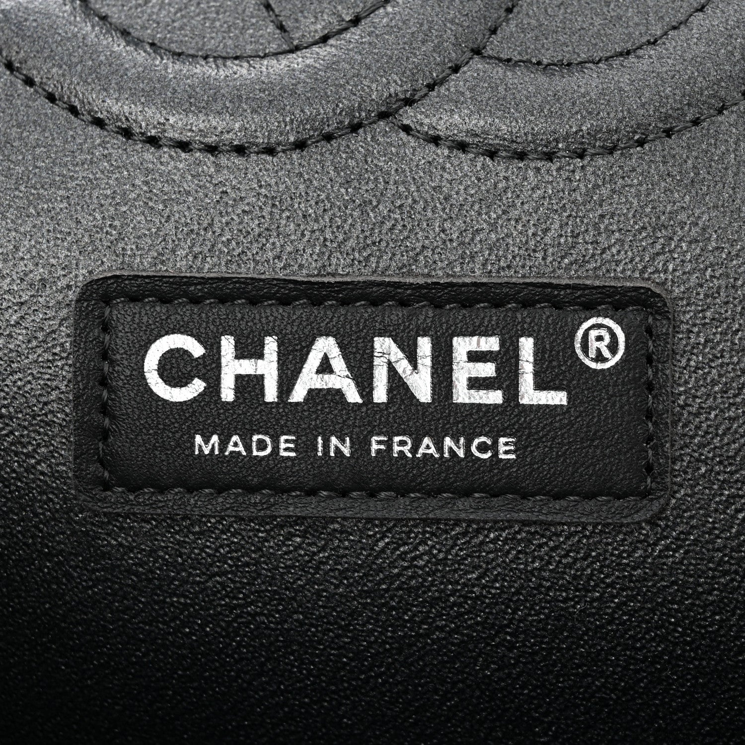 Chanel Iridescent Caviar Chevron Quilted Medium Double Flap Black 6 of 11