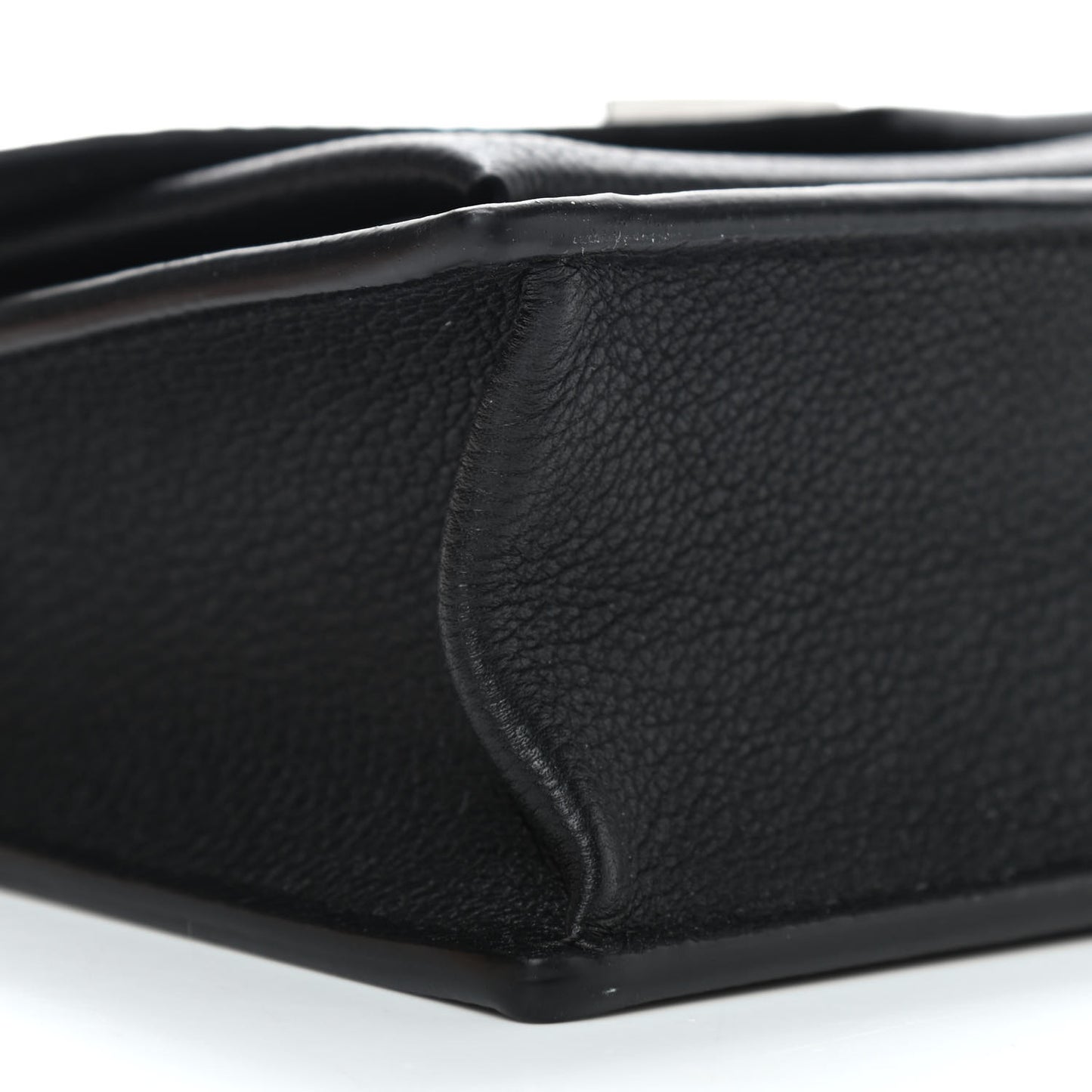 Soft Calfskin Mini My Lockme Chain Pochette Black