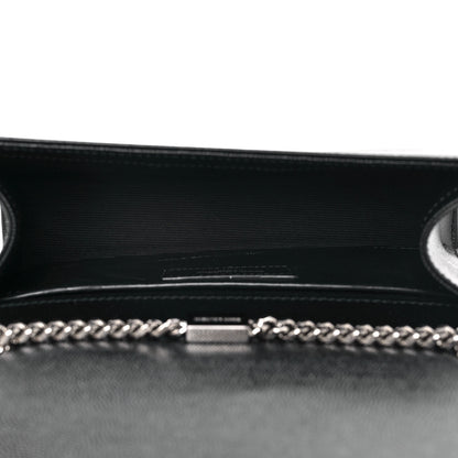 Saint Laurent Grain De Poudre Small Monogram Kate Satchel Black 5 of 9