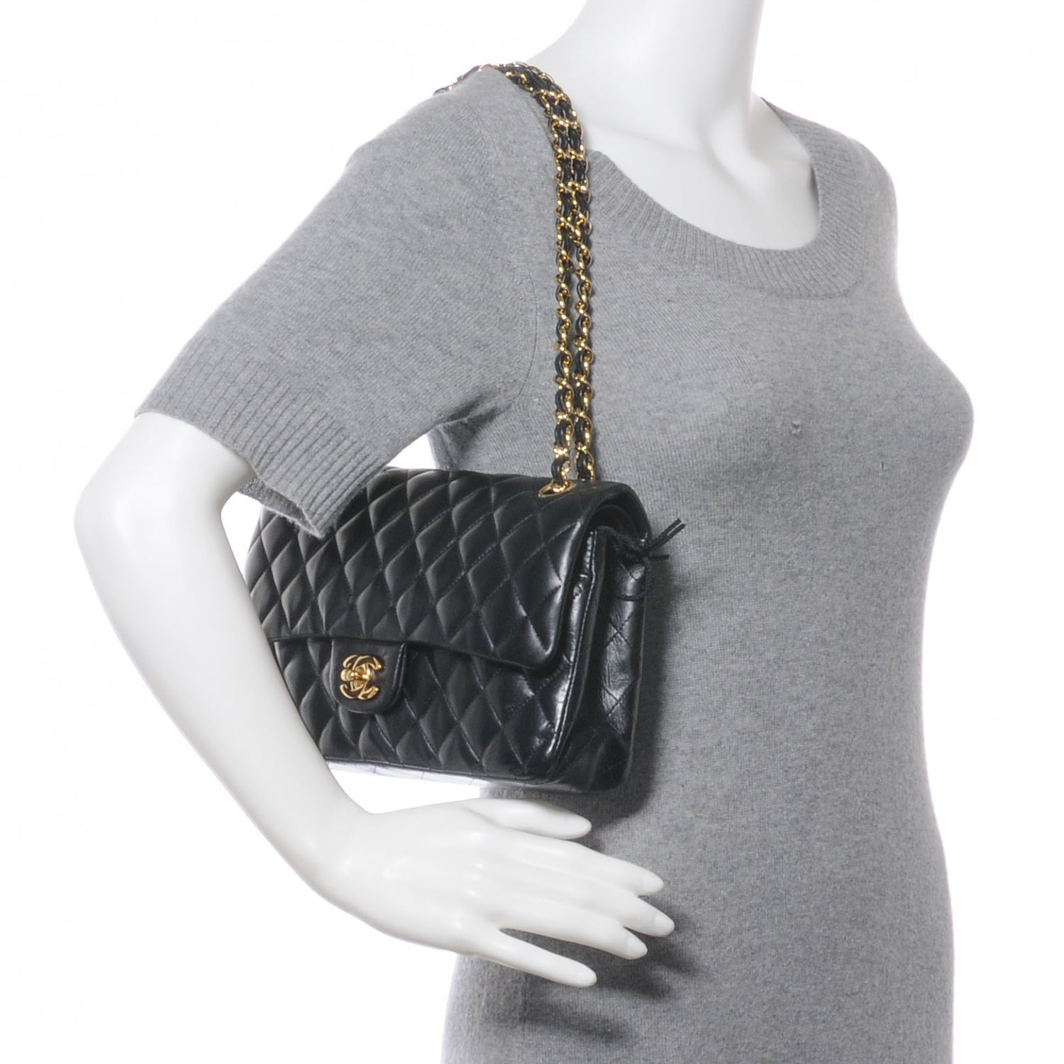 Chanel Lambskin Medium Double Flap Black 2 of 7