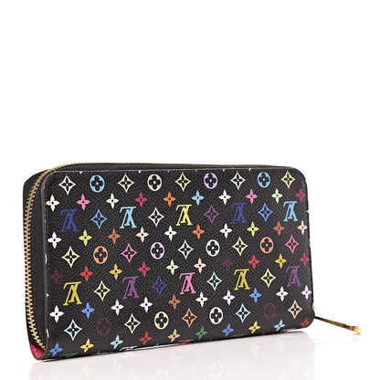 Louis Vuitton Monogram Multicolor Zippy Wallet Black Grenade 3 of 9